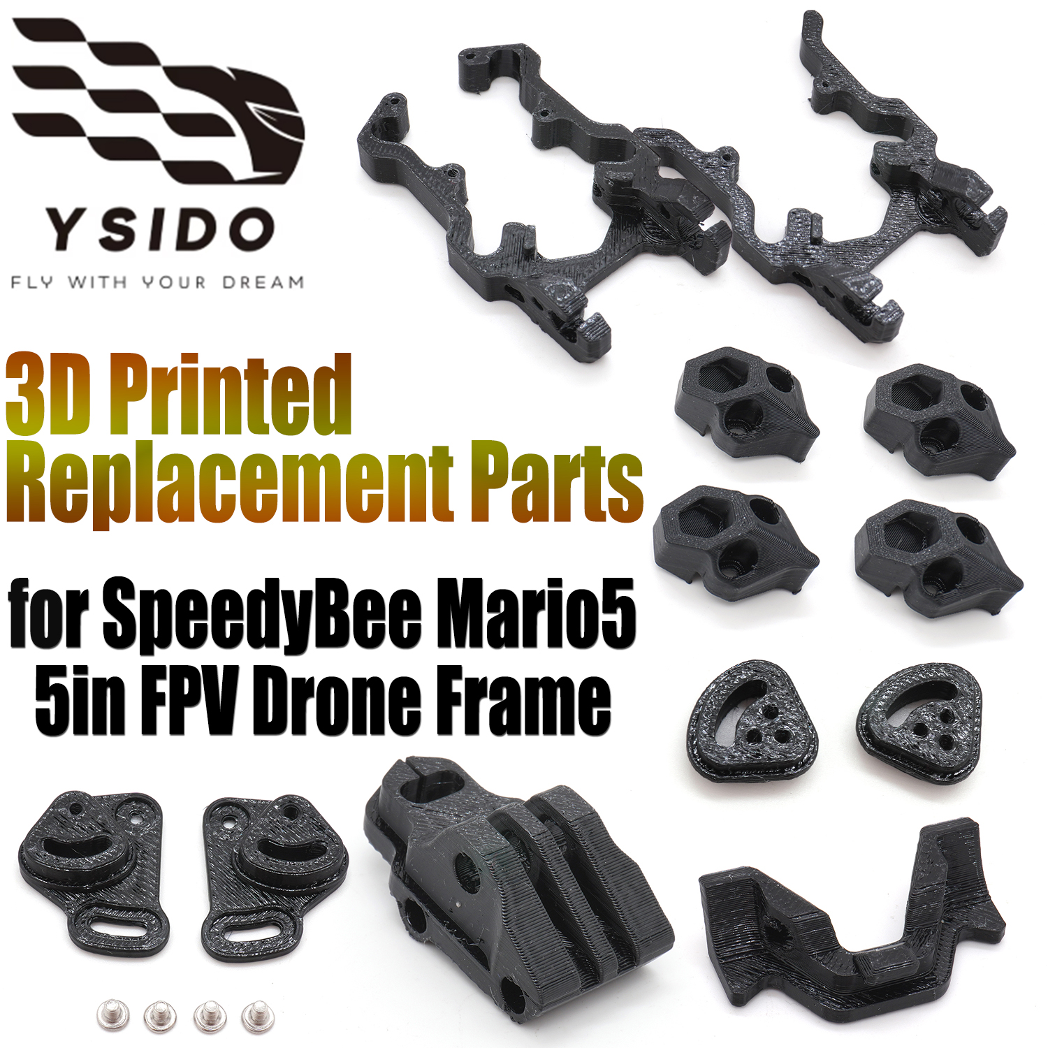 Drone 3D Modeling - YSIDO ​3D Printed Replacement Parts TPU