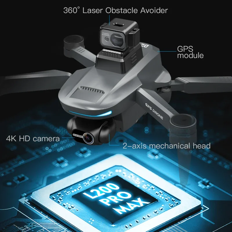 L200 PRO MAX Drone 4K 2-Axis P - Drone Cinematic recension och pris