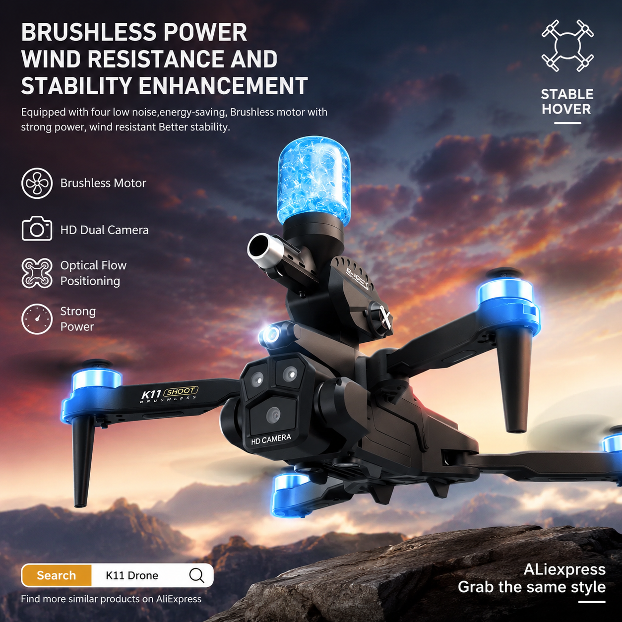 K11MAX Drone with Water Bombs  - Drone Photogrammetry recension och pris