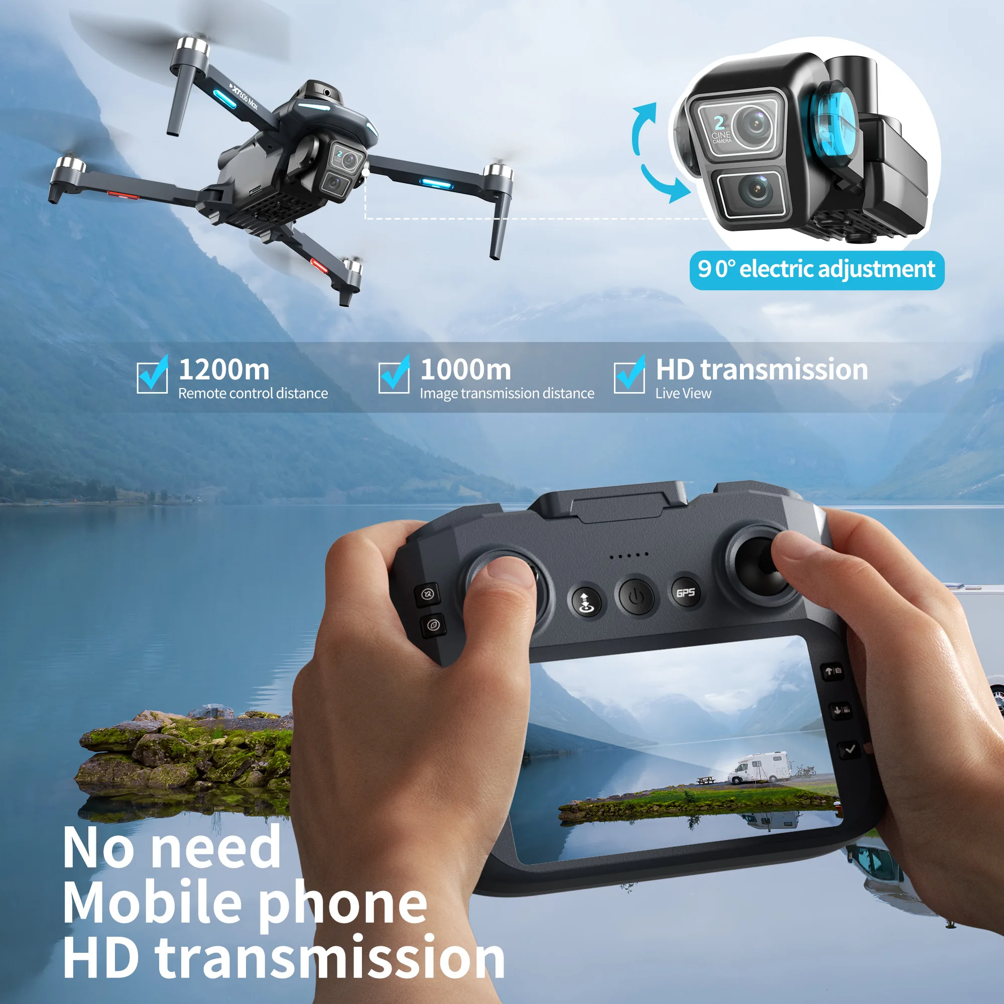 Lenovo XT606 MAX GPS Drone 4k  - Drone Photogrammetry recension och pris