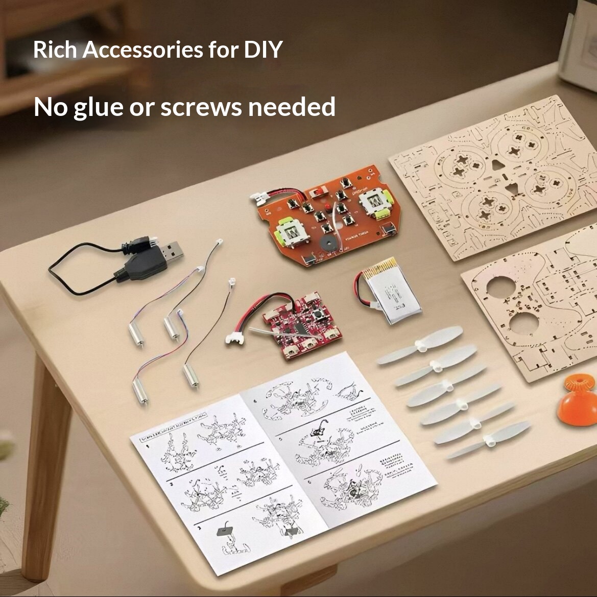 2026 New Wooden DIY Assembled  - Drone Aerial Photography recension och pris