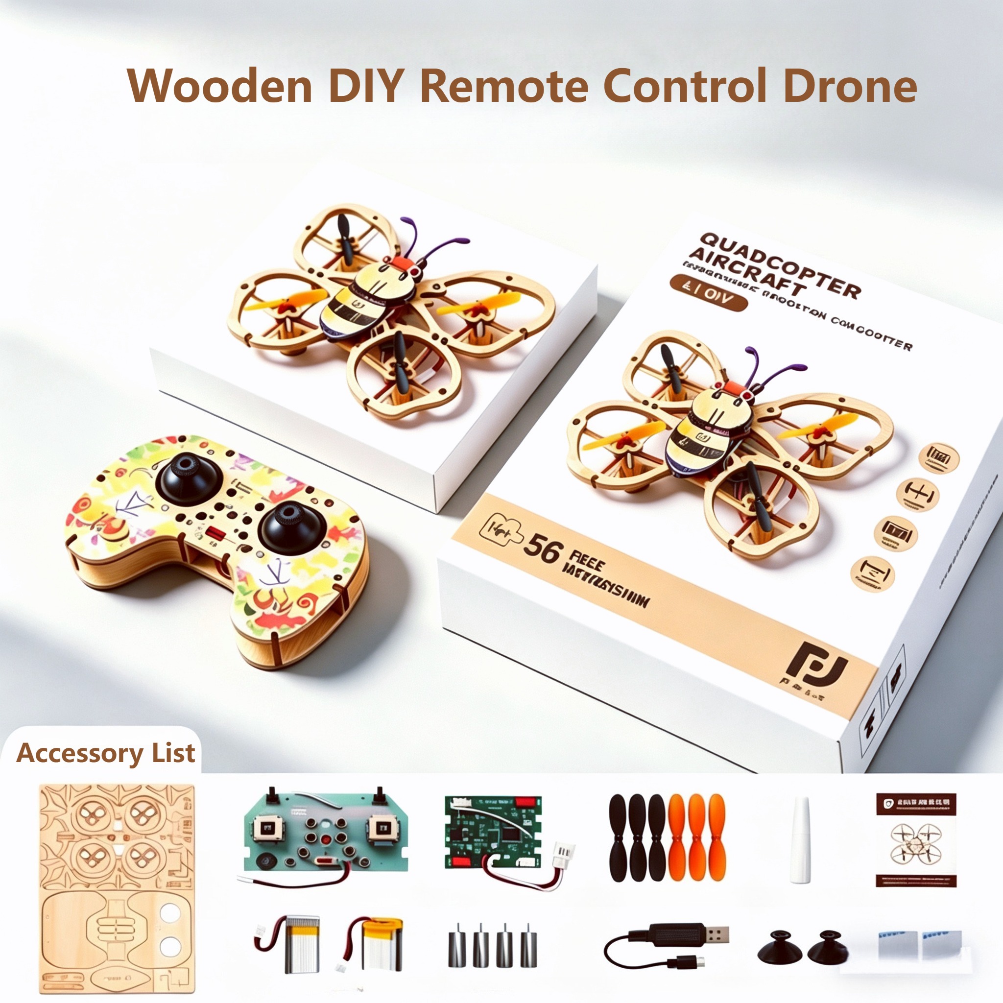2026 New Wooden DIY Assembled  - Drone Aerial Photography recension och pris
