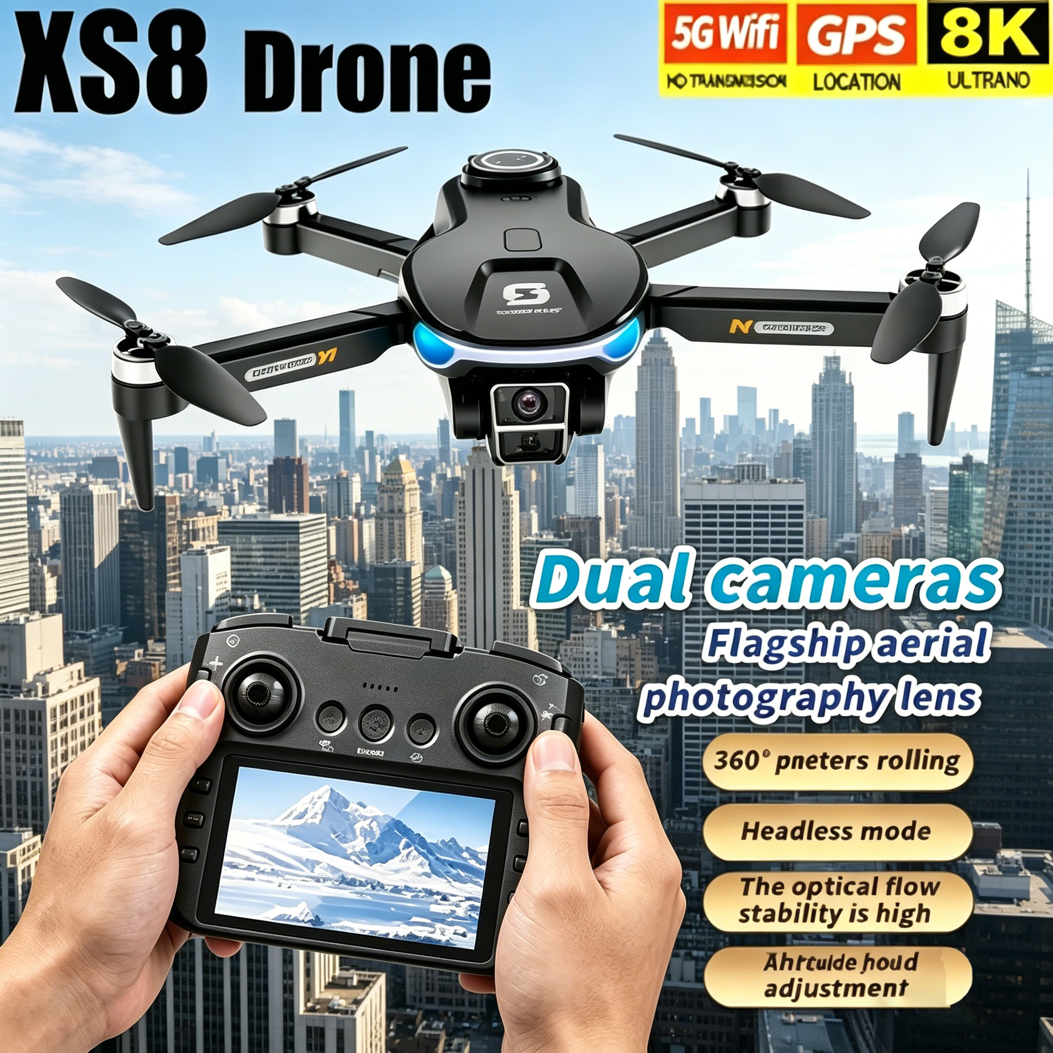 HD 8K Professional GPS Drone w - Drone Mapping recension och pris