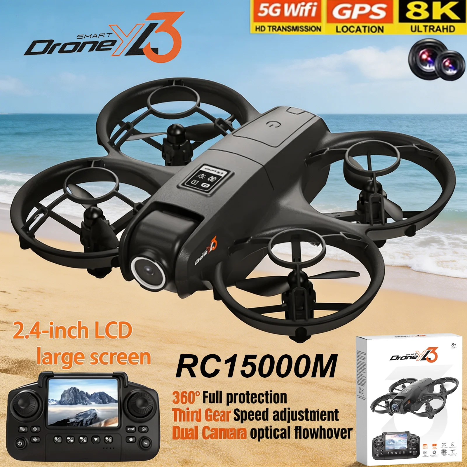 New YL3 RC Drone 8K 1080P Wide - Drone Mapping recension och pris